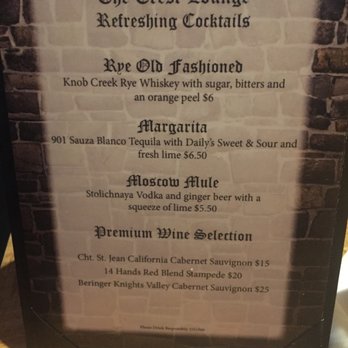 Crest Lounge - Cool drink menu - Lounges Near Me - Temple City, California