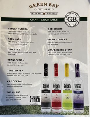 Menu photo 8 Green Bay Distillery Green Bay, WI