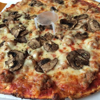 Emil's - Medium sausage and mushroom extra thin pizza to go - American Near Me - Grayslake, Illinois Emil's - Medium sausage and mushroom extra thin pizza to go - American Near Me - Grayslake, Illinois