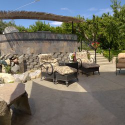 Cherry Chalet - Panoramic view of shared central patio