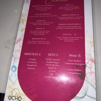 Ocho Latin Cuisine - the menu - Latin American Near Me - Dallas, Texas