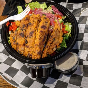 Honest Abe's - Honest salad with vegan patty - Burgers Near Me - Lincoln, Nebraska Honest Abe's - Honest salad with vegan patty - Burgers Near Me - Lincoln, Nebraska