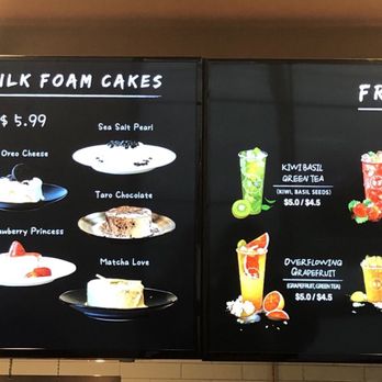 Feng Cha Teahouse - Milk Foam Cakes & Fresh Fruit Tea - Desserts Near Me - Newark, California