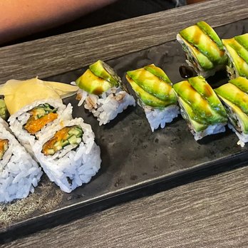 Red Sake - Ballantyne roll (right). - Sushi Bars Near Me - Charlotte, North Carolina Red Sake - Ballantyne roll (right). - Sushi Bars Near Me - Charlotte, North Carolina