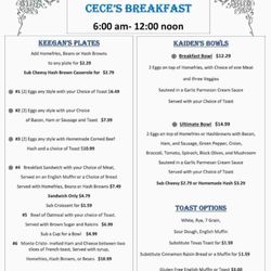 Pops Place - Menu