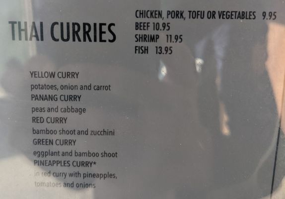 Menu photo 2 Cibo Thai Montrose, CA