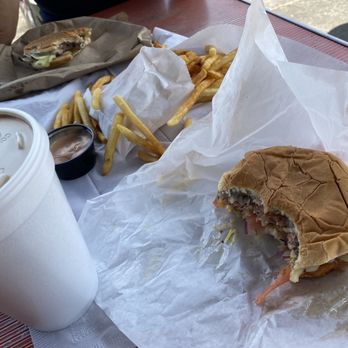 Bartels Giant Burger - a sandwich and french fries - Burgers Near Me - Redding, California