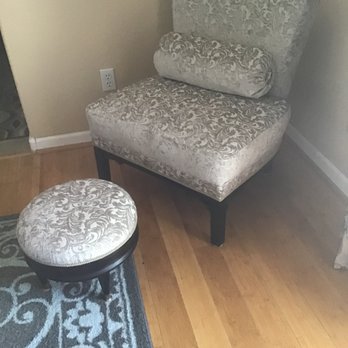 Complete Upholstery By Sam - Antique thrift store chair. This was redone in a silver gray brocade and he painted the wood gloss black. - Auto Upholstery Near Me - Lake Elsinore, California Complete Upholstery By Sam - Antique thrift store chair. This was redone in a silver gray brocade and he painted the wood gloss black. - Auto Upholstery Near Me - Lake Elsinore, California