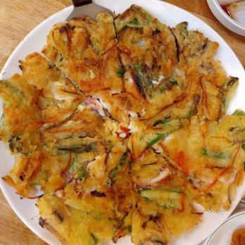 Manna Korean Restaurant - Seafood pancake - Korean Near Me - Northbrook, Illinois Manna Korean Restaurant - Seafood pancake - Korean Near Me - Northbrook, Illinois