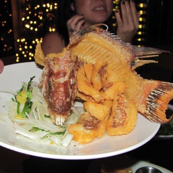 Area 31 - That's me trying not to throw up all over the table after I saw the Hog Fish. - Seafood Near Me - Miami, Florida