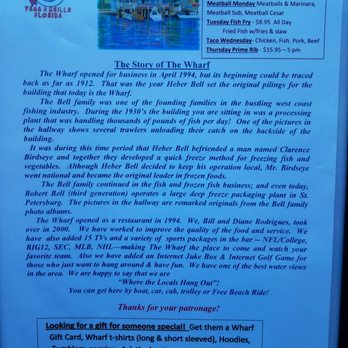 The Wharf - The Story was the best part - Seafood Near Me - St Pete Beach, Florida The Wharf - The Story was the best part - Seafood Near Me - St Pete Beach, Florida