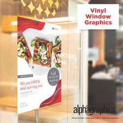 AlphaGraphics of Memorial Park - Window cling vinyl signs to keep your clients informed