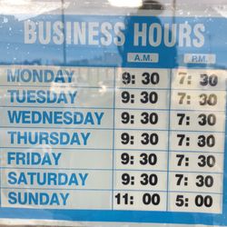 California Nail Salon - Hours of Operation!