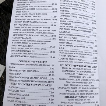 Country View Restaurant - Menu Backpage - Breakfast & Brunch Near Me - Brooklyn, Connecticut Country View Restaurant - Menu Backpage - Breakfast & Brunch Near Me - Brooklyn, Connecticut