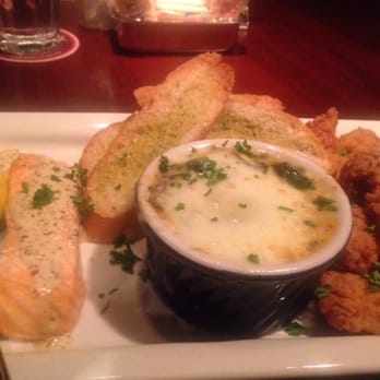 Pappadeaux Seafood Kitchen - Mini sampler - fondeaux, alligator bites, salmon - Cajun/Creole Near Me - Norcross, Georgia Pappadeaux Seafood Kitchen - Mini sampler - fondeaux, alligator bites, salmon - Cajun/Creole Near Me - Norcross, Georgia