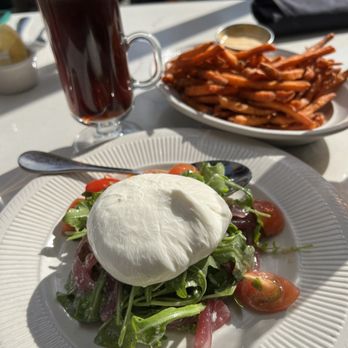 Luxe Bar & Grill - Buratta and sweet potato fries - Burgers Near Me - Birmingham, Michigan Luxe Bar & Grill - Buratta and sweet potato fries - Burgers Near Me - Birmingham, Michigan