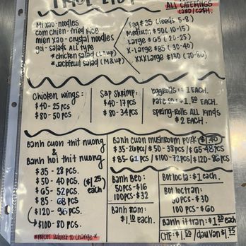 Kim Huong - Party tray price list as of 5/31/25 - Desserts Near Me - Westminster, California