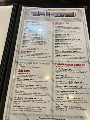 Menu photo 7 Driftwood Ogallala, NE