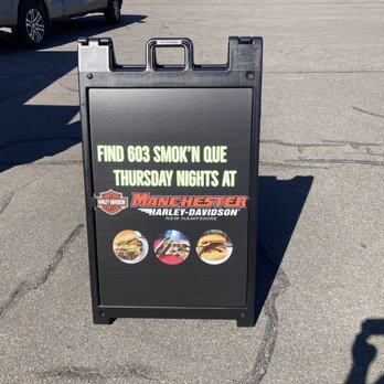 603 Smok'n Que - a sign in a parking lot - Caterers Near Me 603 Smok'n Que - a sign in a parking lot - Caterers Near Me