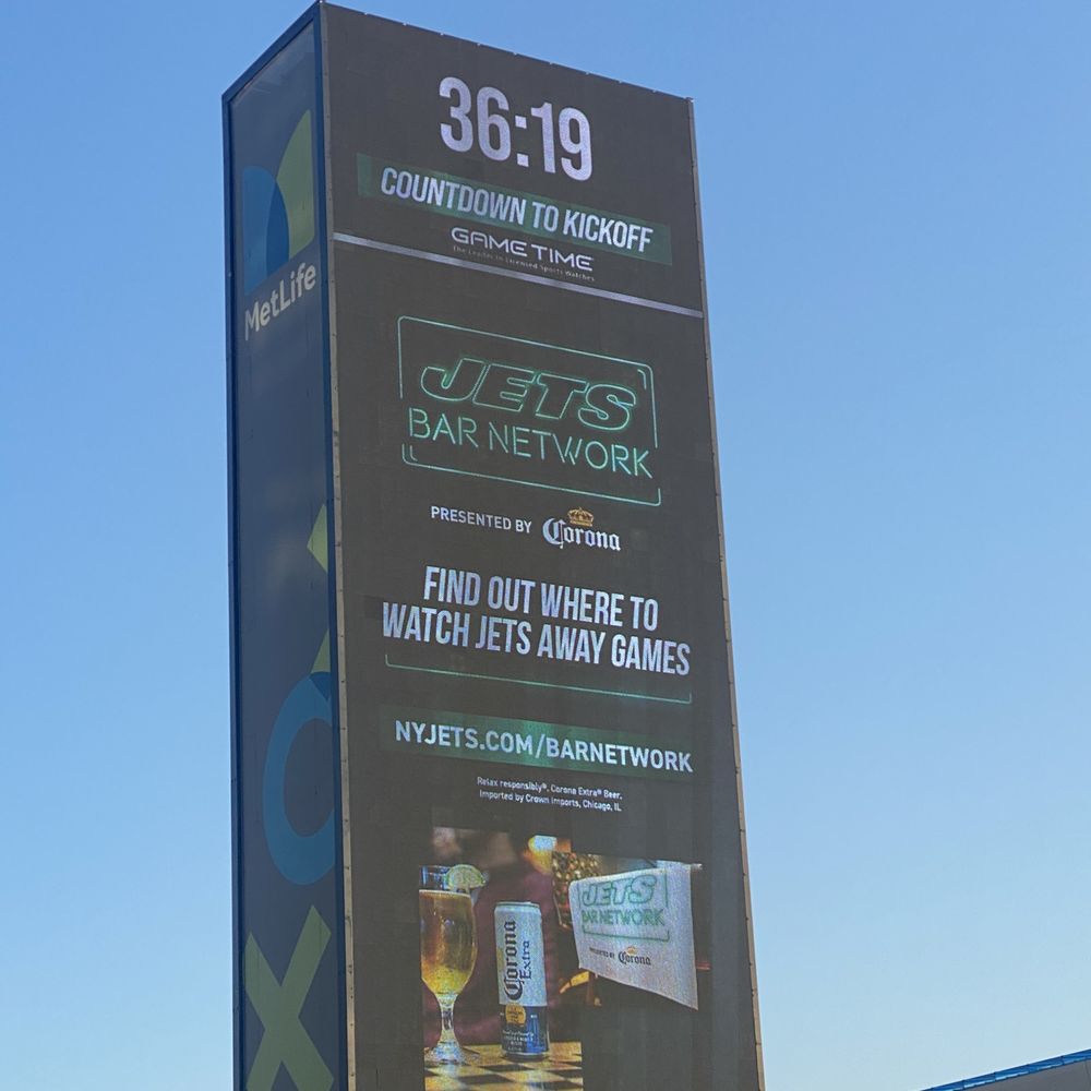 New York Jets - counting down to start of game - Professional Sports Teams Near Me - East Rutherford, New Jersey New York Jets - counting down to start of game - Professional Sports Teams Near Me - East Rutherford, New Jersey