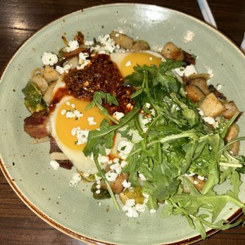 First Watch - Honey bacon brussel hash with your choice of eggs. - Breakfast & Brunch Near Me - Scottsdale, Arizona