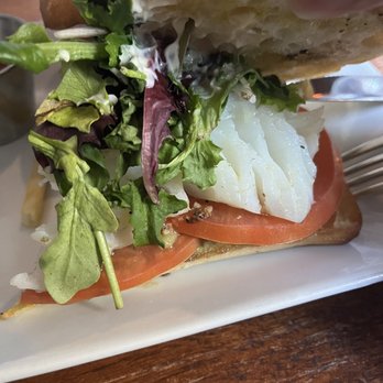 Death Ave - cod sandwich for lunch. cod was cooked so well! but overall lacked flavor - Greek Near Me - New York, New York