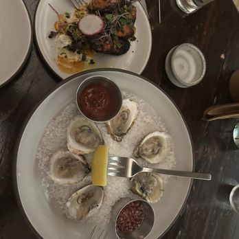 One Legged Magpie - Delicious Appetizers! Oysters and Spicy Rosted Carrots! - New American Near Me - Red Lodge, Montana