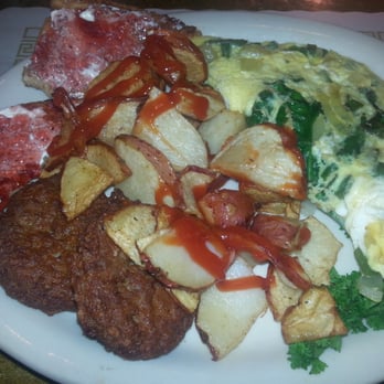 Werner's - Three Cheese Omelet w/Spinach, green peppers, and onions. Turkey sausage and potatoes to compliment this dish. YUMMY! - Breakfast & Brunch Near Me - Baltimore, Maryland Werner's - Three Cheese Omelet w/Spinach, green peppers, and onions. Turkey sausage and potatoes to compliment this dish. YUMMY! - Breakfast & Brunch Near Me - Baltimore, Maryland