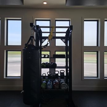 Tint Visions Window Tinting - 1" Reeded Glass film in fitness center @ Isla Palmetto - Home Window Tinting Near Me - Riverview, Florida Tint Visions Window Tinting - 1" Reeded Glass film in fitness center @ Isla Palmetto - Home Window Tinting Near Me - Riverview, Florida