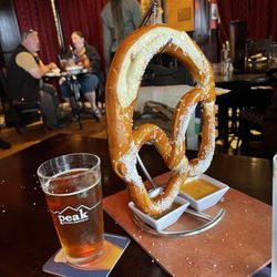 Paddy's Irish Pub & Restaurant - Housemade pretzel and blueberry ale
