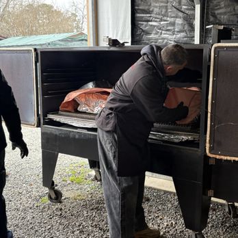 Jack's Old South Cook School - Whole hog loaded in smoker - Do-It-Yourself Food Near Me - Unadilla, Georgia