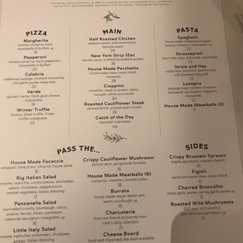 Olive & Hay - Menu - Italian Near Me - Napa, California