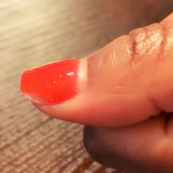 Allure Nails & Spa Boutique - The 'fixed' nail (three days later). What a scam!! - Nail Salons Near Me - Saint Louis, Missouri