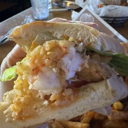 The Juicy Seafood - Shrimp Po' Boy Sandwich