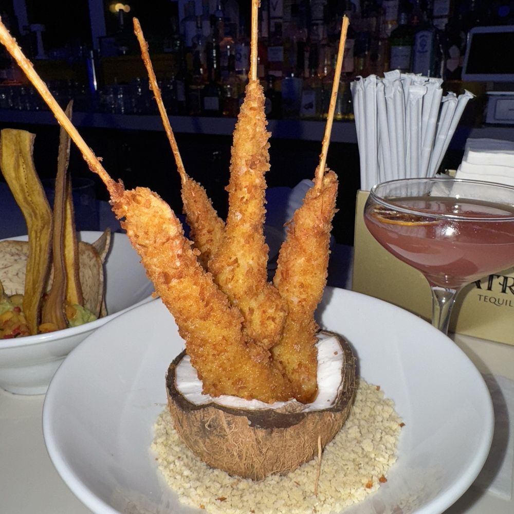 Don Coqui - The coconut shrimp - with Smoky Chipotle Sauce and Mango Salsa - Latin American Near Me - Edgewater, New Jersey