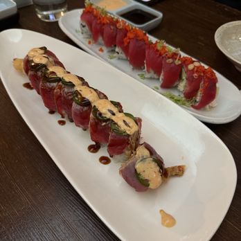 Hana Sushi - Malibu Roll and Hawaiian Roll (sub imitation crab) - Sushi Bars Near Me - Menifee, California Hana Sushi - Malibu Roll and Hawaiian Roll (sub imitation crab) - Sushi Bars Near Me - Menifee, California