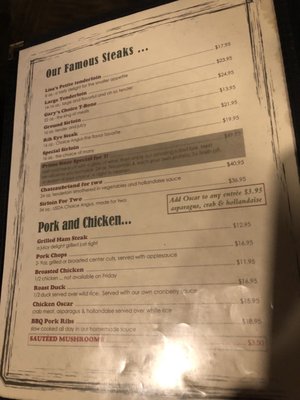 Menu photo 4 Prime Steer Supper Club Kaukauna, WI Menu photo 4 Prime Steer Supper Club Kaukauna, WI