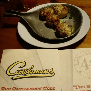 Cattlemens - Delicious stuff mushrooms with cheese and green onions. - Steakhouses Near Me - Livermore, California Cattlemens - Delicious stuff mushrooms with cheese and green onions. - Steakhouses Near Me - Livermore, California