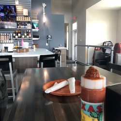Sahm's Haven - Table set, complete with "extra" sauce.