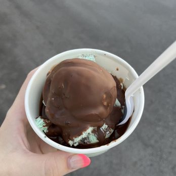Cone Zone - Grasshopper Pie with Chocolate Dip - Ice Cream & Frozen Yogurt Near Me - Albion, New York Cone Zone - Grasshopper Pie with Chocolate Dip - Ice Cream & Frozen Yogurt Near Me - Albion, New York