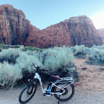 Kova Rentals - Electronic bike on West Snow Canyon trail - Bike Rentals Near Me - St. George, Utah Kova Rentals - Electronic bike on West Snow Canyon trail - Bike Rentals Near Me - St. George, Utah