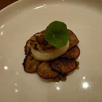 Lilac - Eggplant and potato topped with mushroom - Mediterranean Near Me - Tampa, Florida