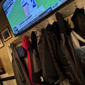 Cafe Silvium - The tv screen by my "table" - Italian Near Me - Stamford, Connecticut