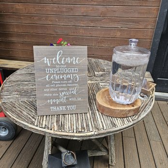 Aldea Weddings In The Woods - Signage as you walk up - Wedding Planning Near Me - Flagstaff, Arizona