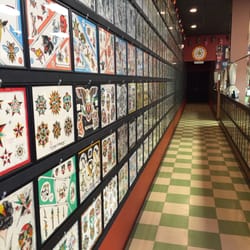Old Soul Tattoo - A portion of the flash wall