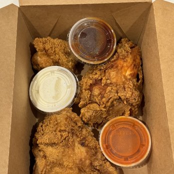 Hot & Crispy Deep Fried Chicken - Chicken thigh, breast, and drumstick with different sauces (ordered a la carte) - Chicken Shop Near Me - North Bend, Washington Hot & Crispy Deep Fried Chicken - Chicken thigh, breast, and drumstick with different sauces (ordered a la carte) - Chicken Shop Near Me - North Bend, Washington