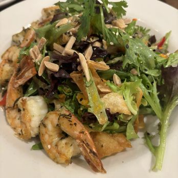 Bazille at Nordstrom - Warm Asian Glazed Salad with Shrimp - New American Near Me - Tampa, Florida