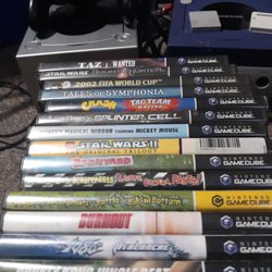 Replay - 2 game cubes with 18 games 2 controllers n 2 memory cards looking to sell