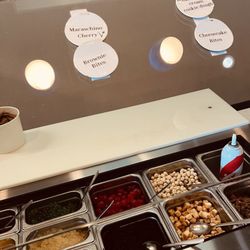 White Cap Frozen Yogurt - froyo toppings !
