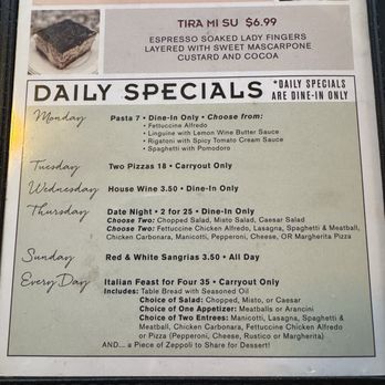 Sidelines Italian Grille - Daily special's February 2025 - Italian Near Me - Lambertville, Michigan Sidelines Italian Grille - Daily special's February 2025 - Italian Near Me - Lambertville, Michigan